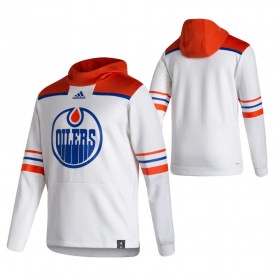 Herren Edmonton Oilers Blank 2020-21 Reverse Retro Pullover Hooded Sweatshirt